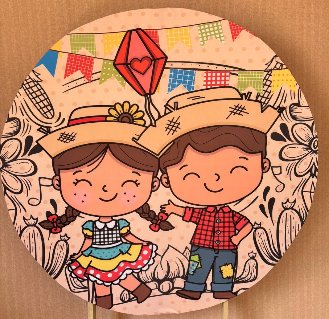 Painel Redondo Junino (Locação) - Beca Decorações