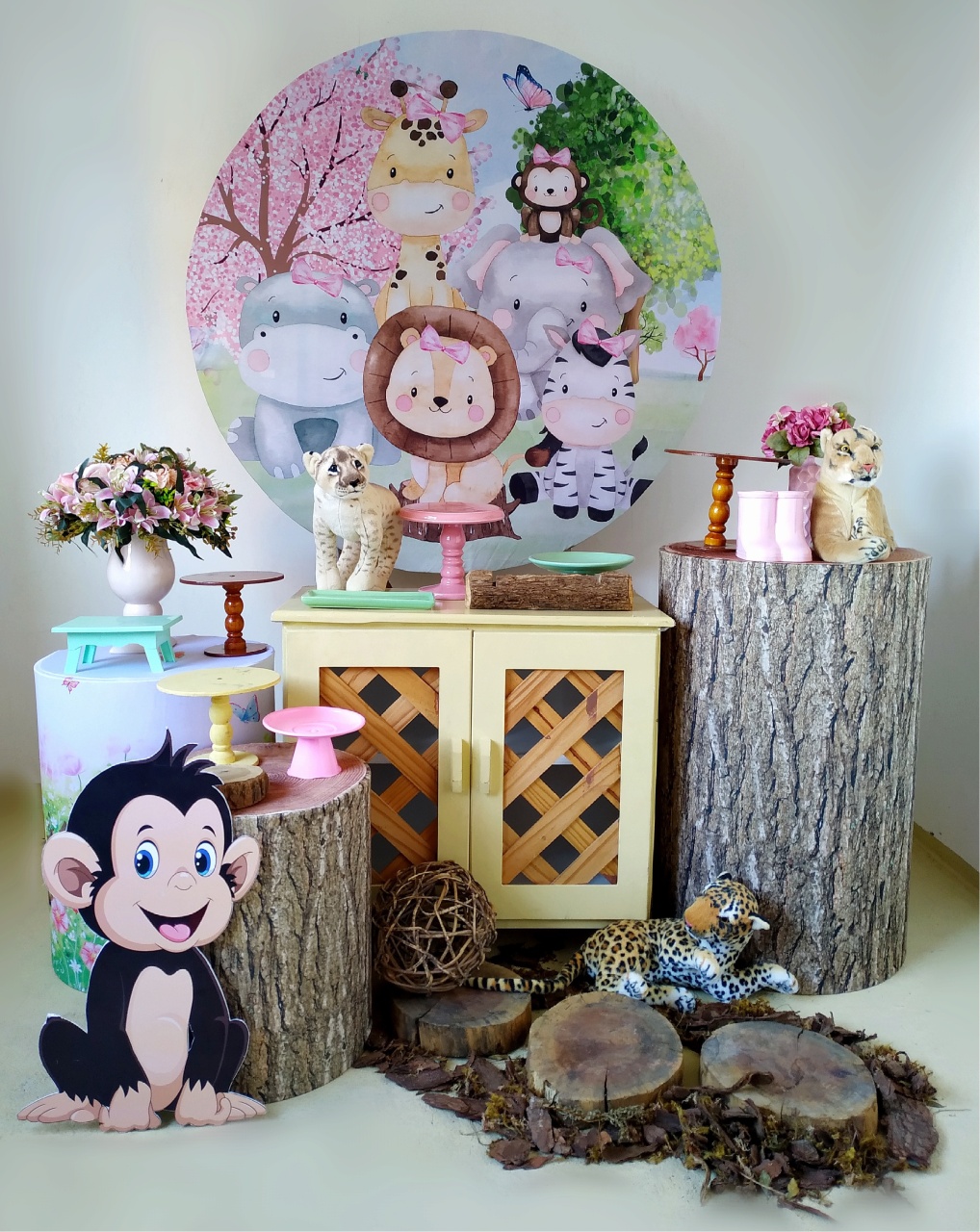 Safari Menina - Kit Ouro - Beca Decorações