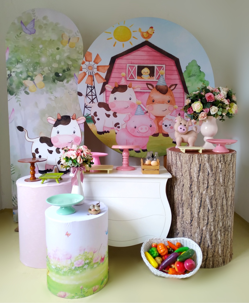 Fazendinha Rosa - Kit Diamante - Beca Decorações