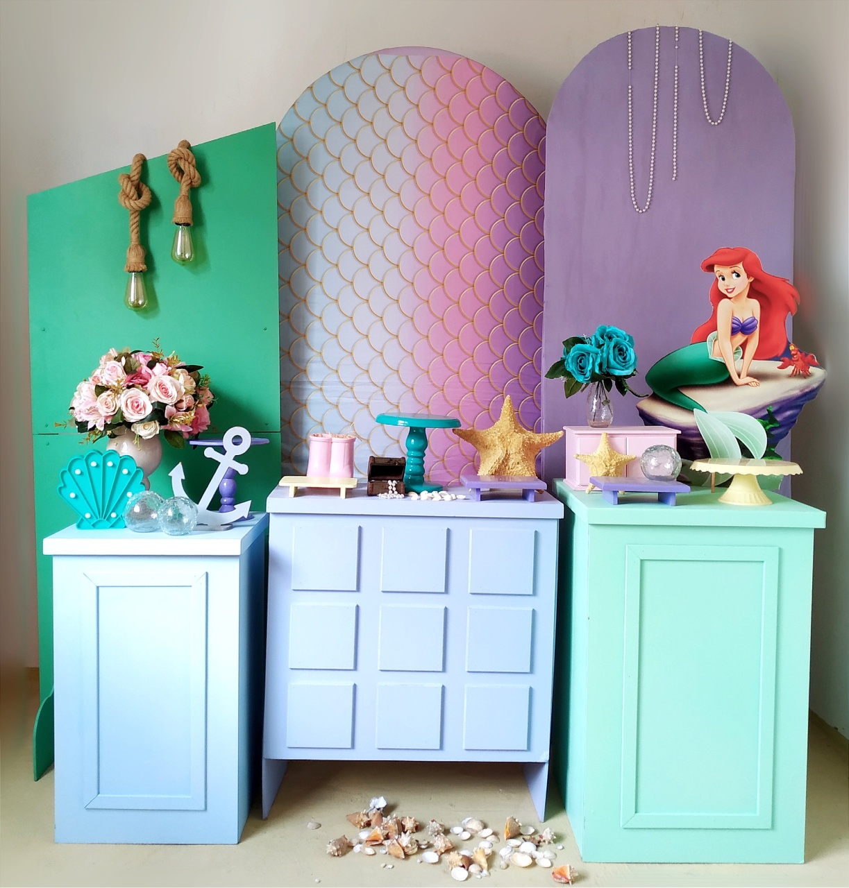 Sereia Ariel - Composição  - Beca Decorações