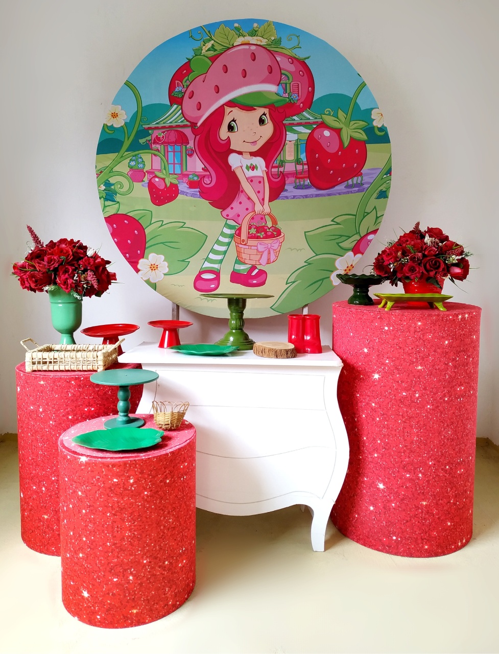 Moranguinho Vermelho - Kit Ouro - Beca Decorações