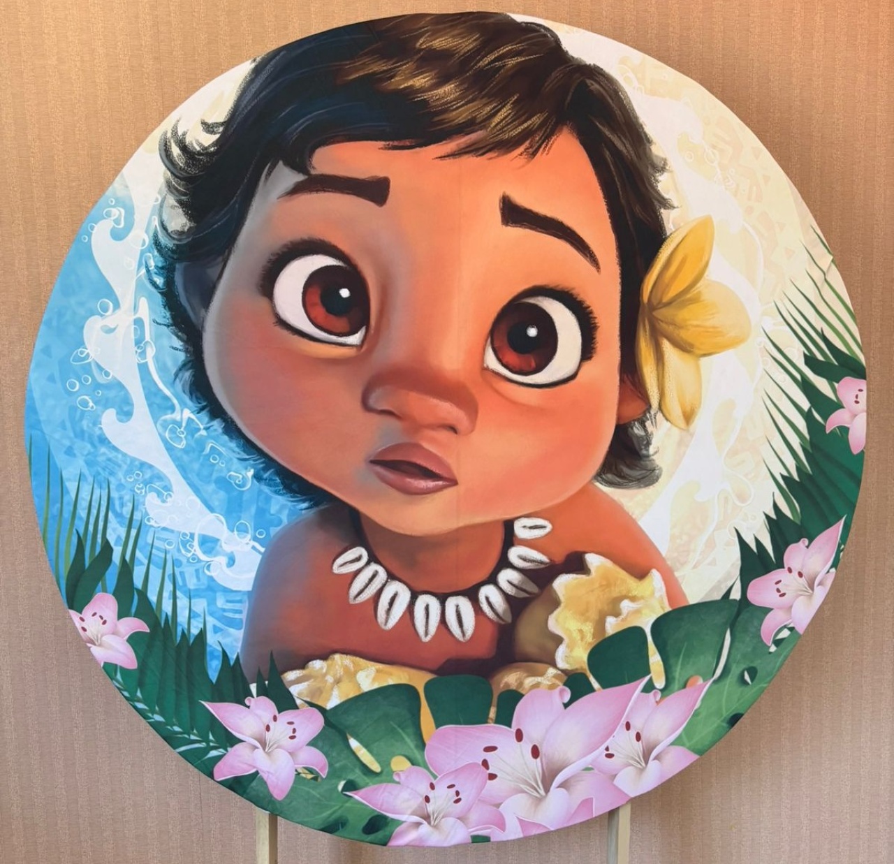 Painel Redondo Moana Baby (Locação) - Beca Decorações