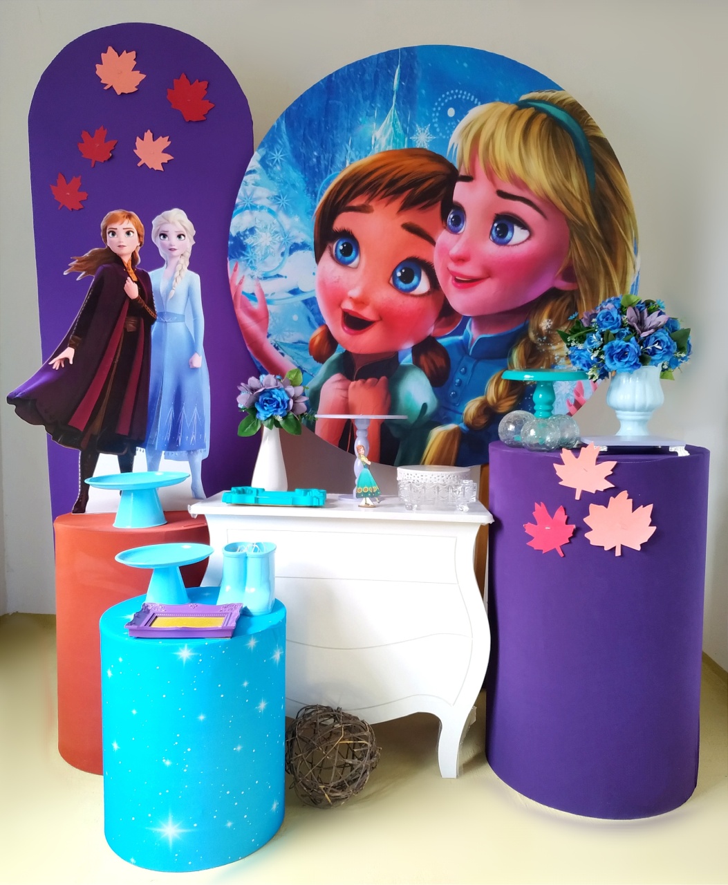 Frozen Roxo - Kit Diamante - Beca Decorações