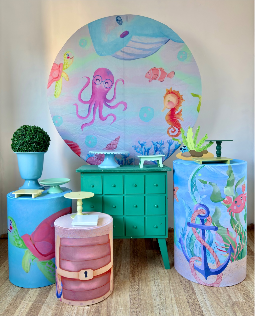 41. Fundo Do Mar Verde ( Kit Ouro) - Beca Decorações