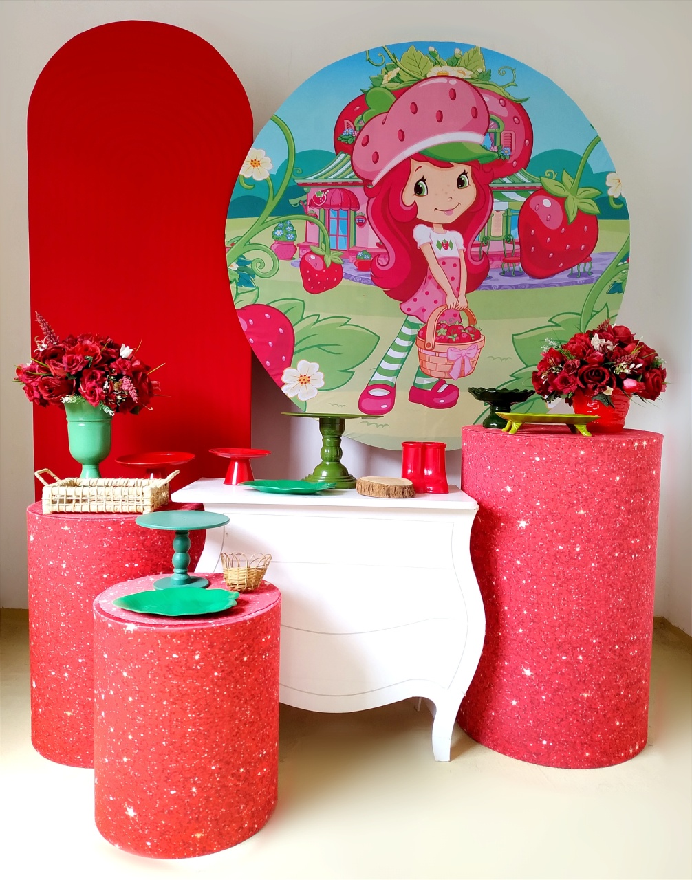 Moranguinho Vermelho - Kit Diamante  - Beca Decorações