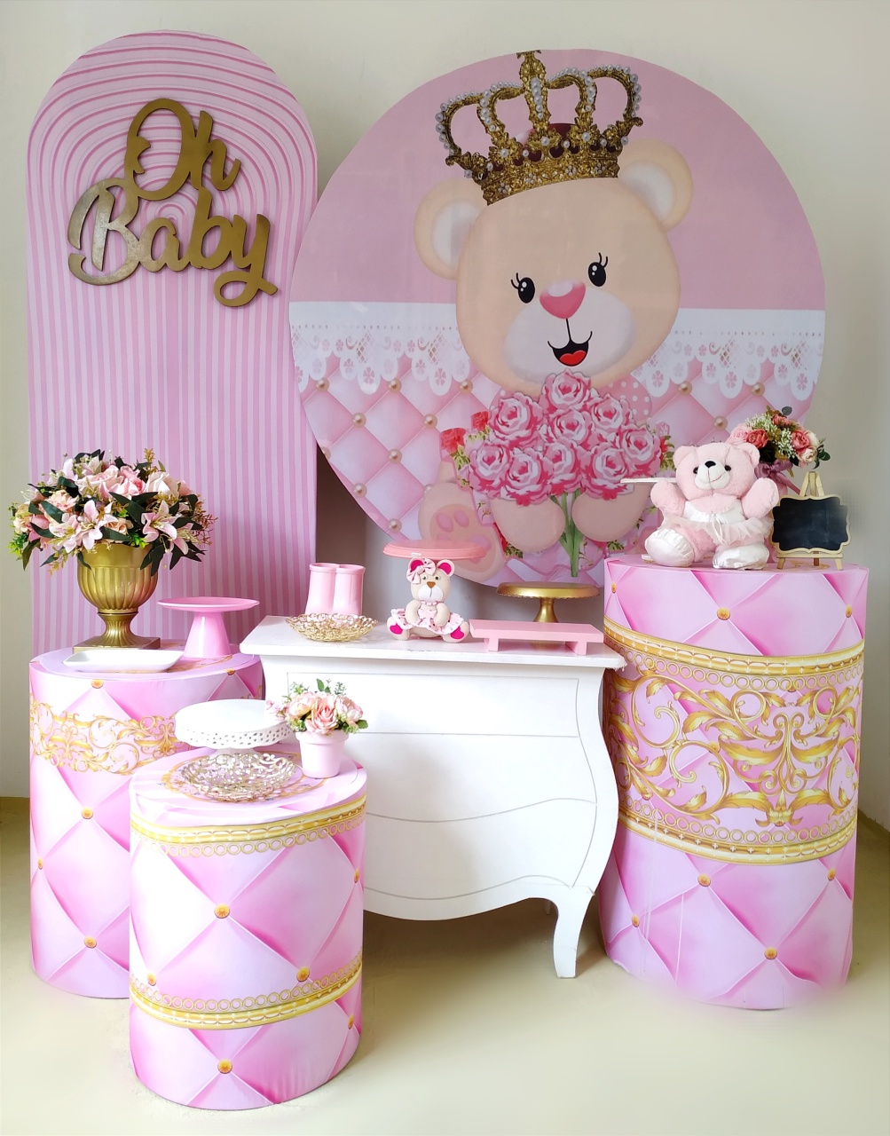 Ursinha Princesa - Kit Diamante  - Beca Decorações
