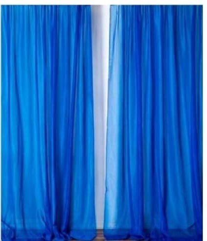 Cortinas Azuis (Locação) - Beca Decorações