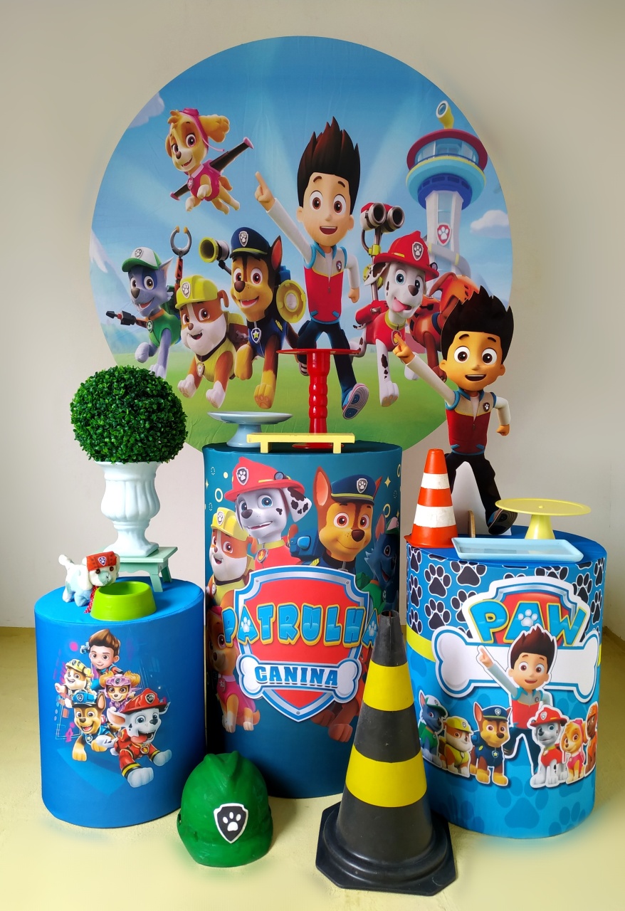 Patrulha Canina (Kit Prata) - Beca Decorações