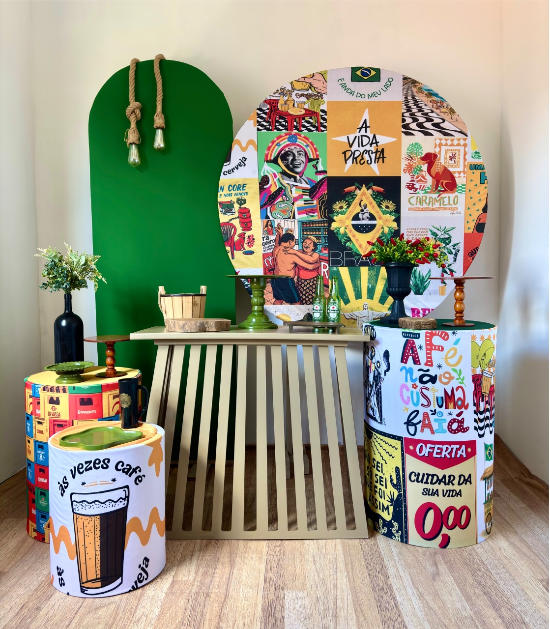 22. Brasilidades Verde ( Kit Diamante) - Beca Decorações