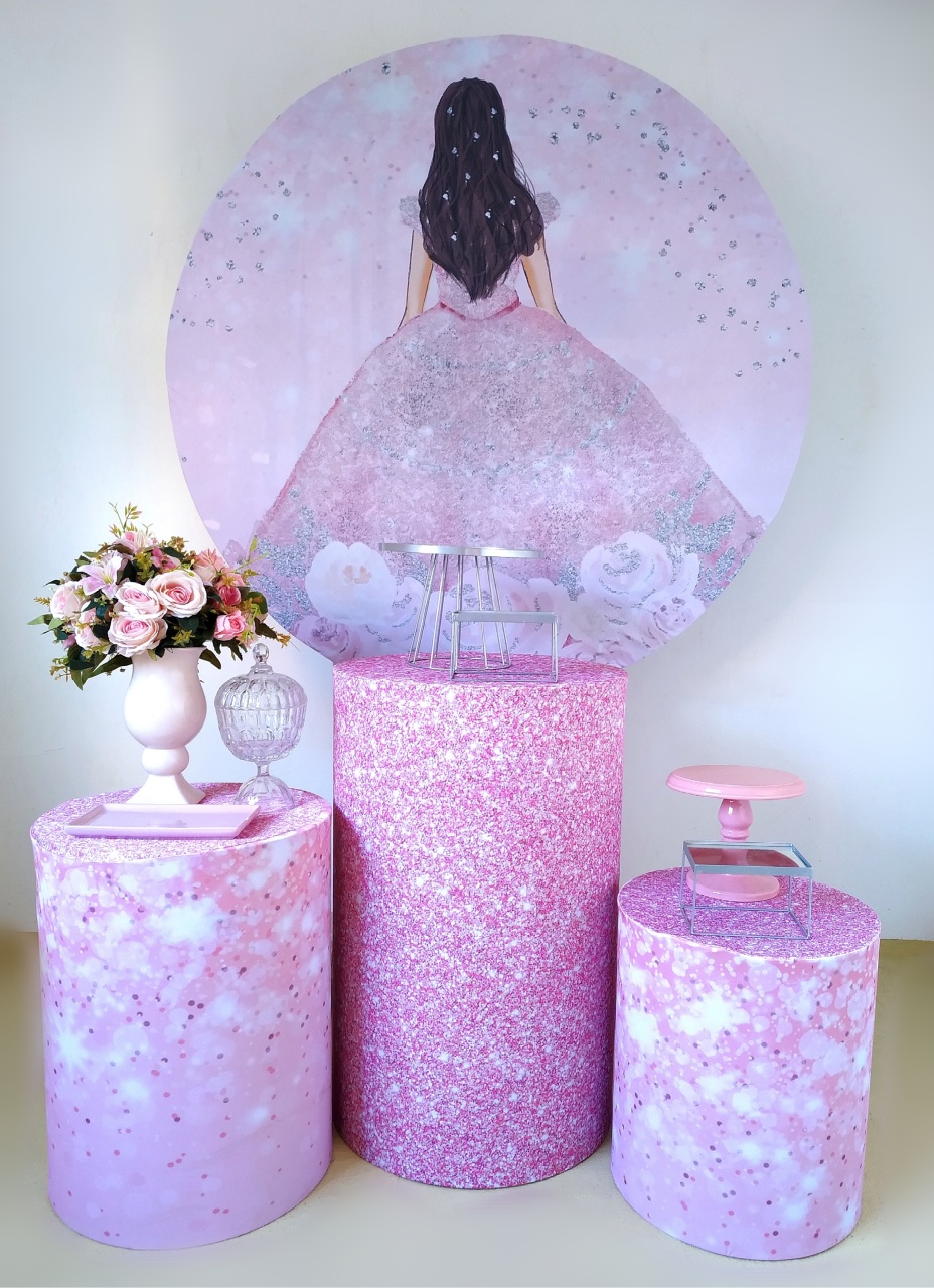 15 Anos Vestido - Kit Prata  - Beca Decorações