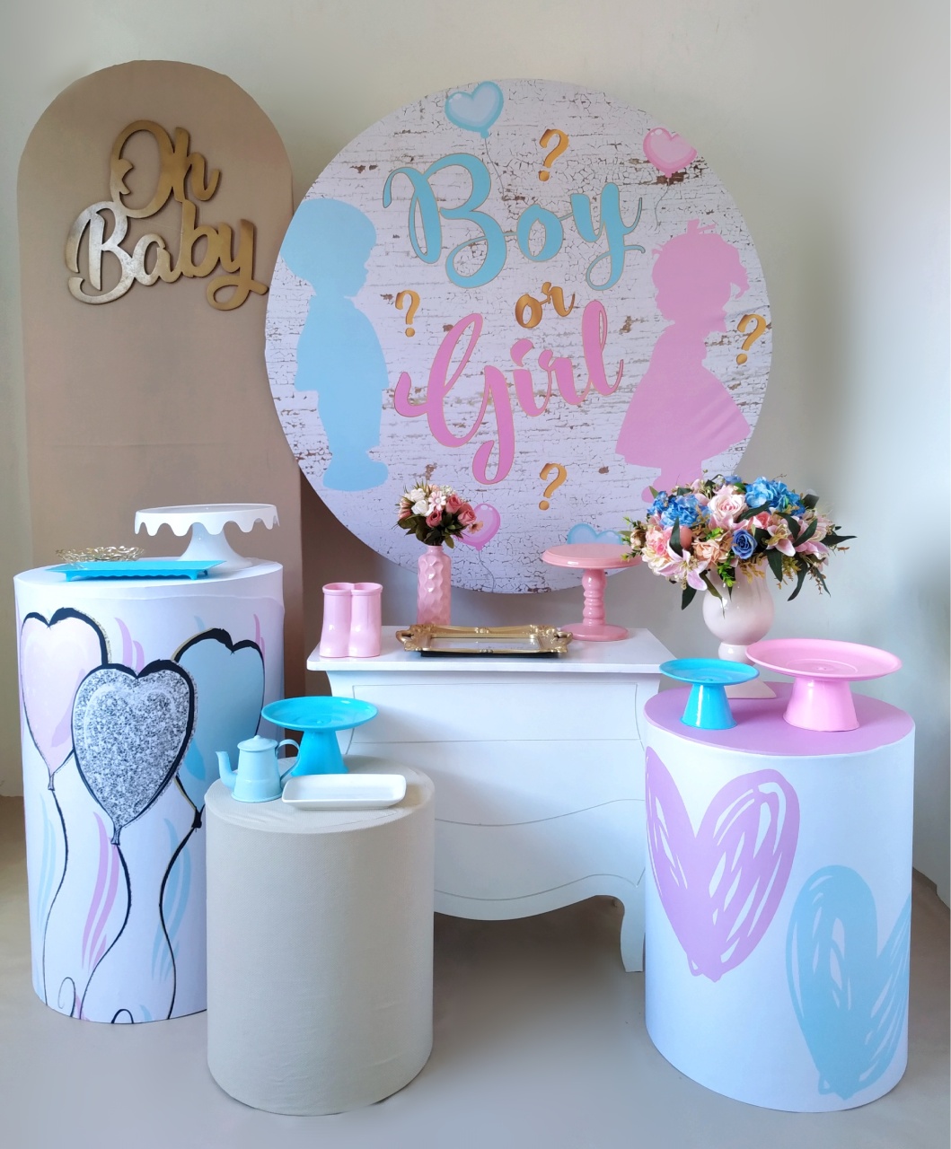 Chá Revelação Girl Or Boy - Kit Diamante  - Beca Decorações