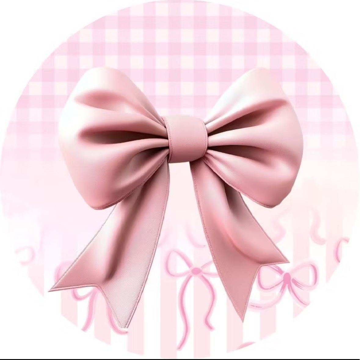 Painel Redondo Laço Rosa (Locação)   - Beca Decorações