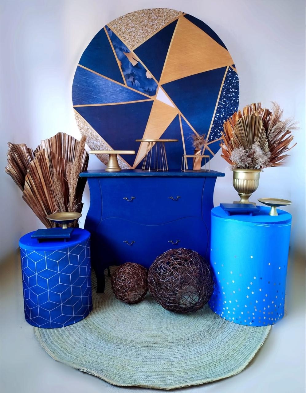 Mosaico Com Cilindros - Beca Decorações