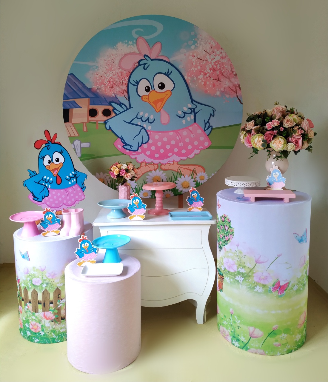 Galinha Pintadinha Rosa - Kit Ouro - Beca Decorações