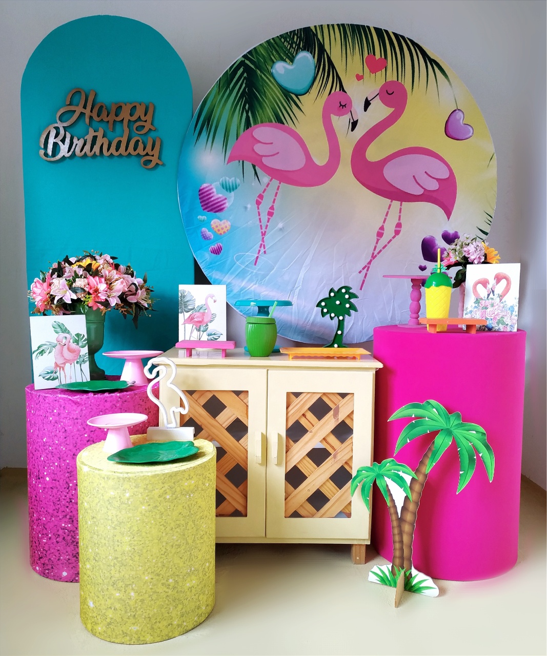 Flamingo - Kit Diamante  - Beca Decorações