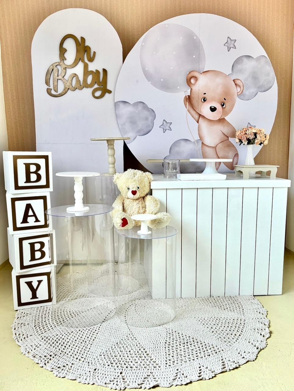 Ursinho Na Nuvem ( Composição 2)  - Beca Decorações
