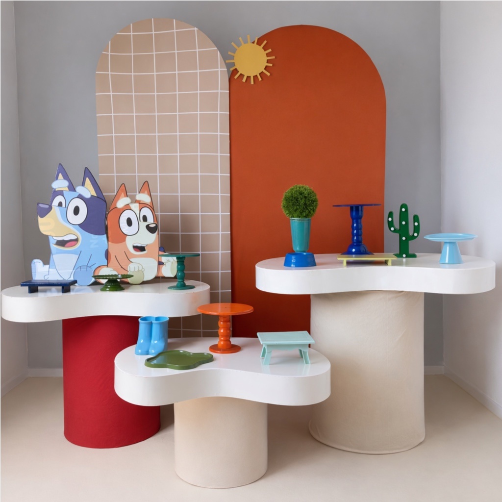 12. Bluey E Bingo Com Painéis Romano  2 - Beca Decorações