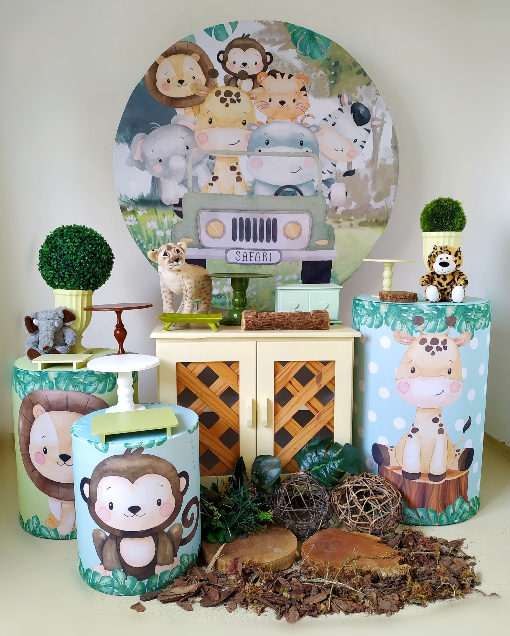 Safari Baby - Kit Ouro - Beca Decorações