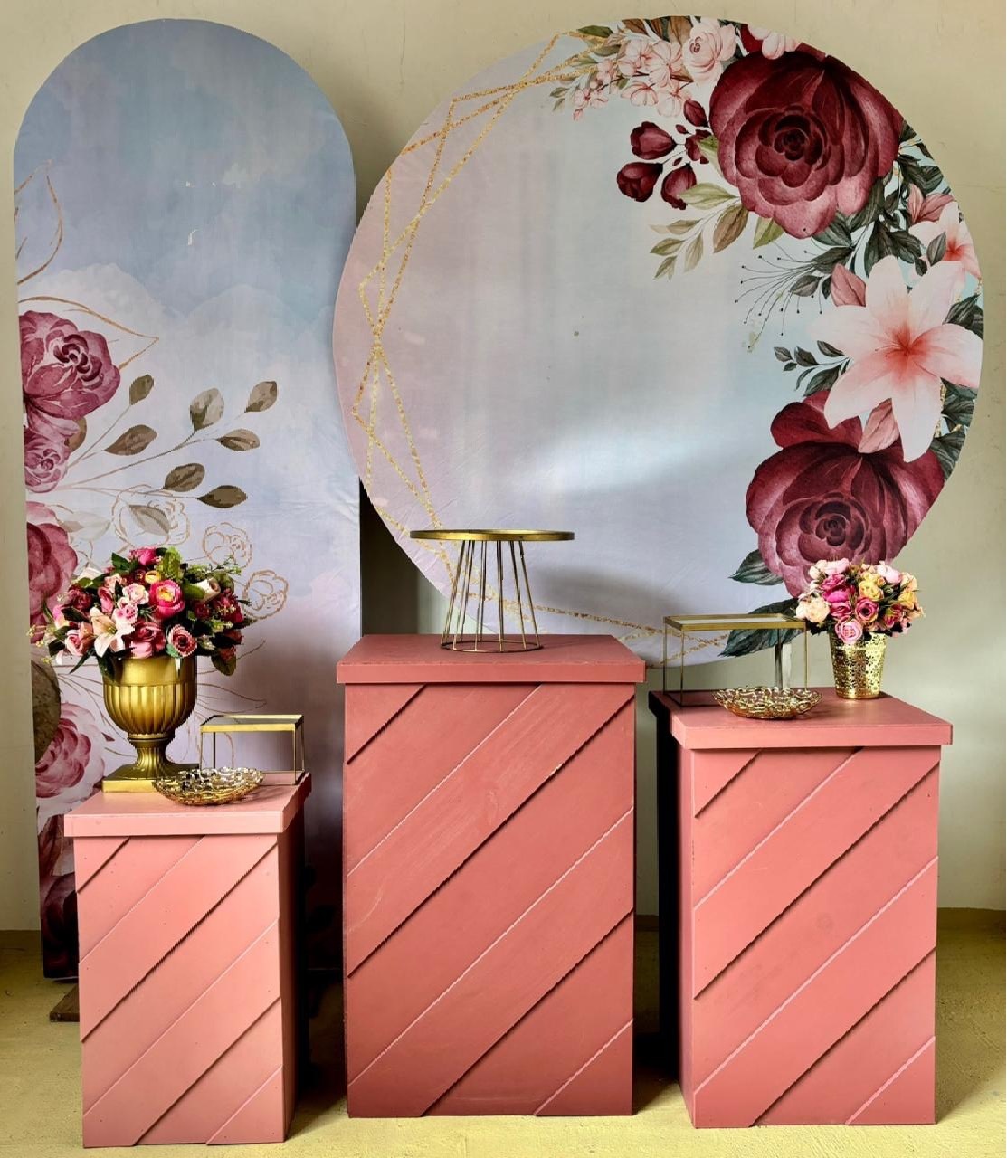 Floral Vinho ( Kit Diamante) - Beca Decorações