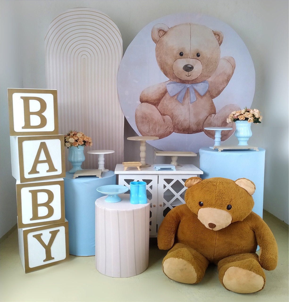 Chá de Bebê Urso - Kit Diamante  - Beca Decorações