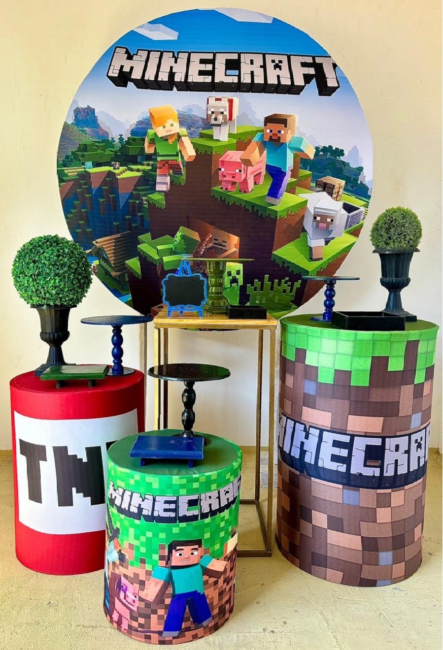 Minecraft - Kit Ouro - Beca Decorações