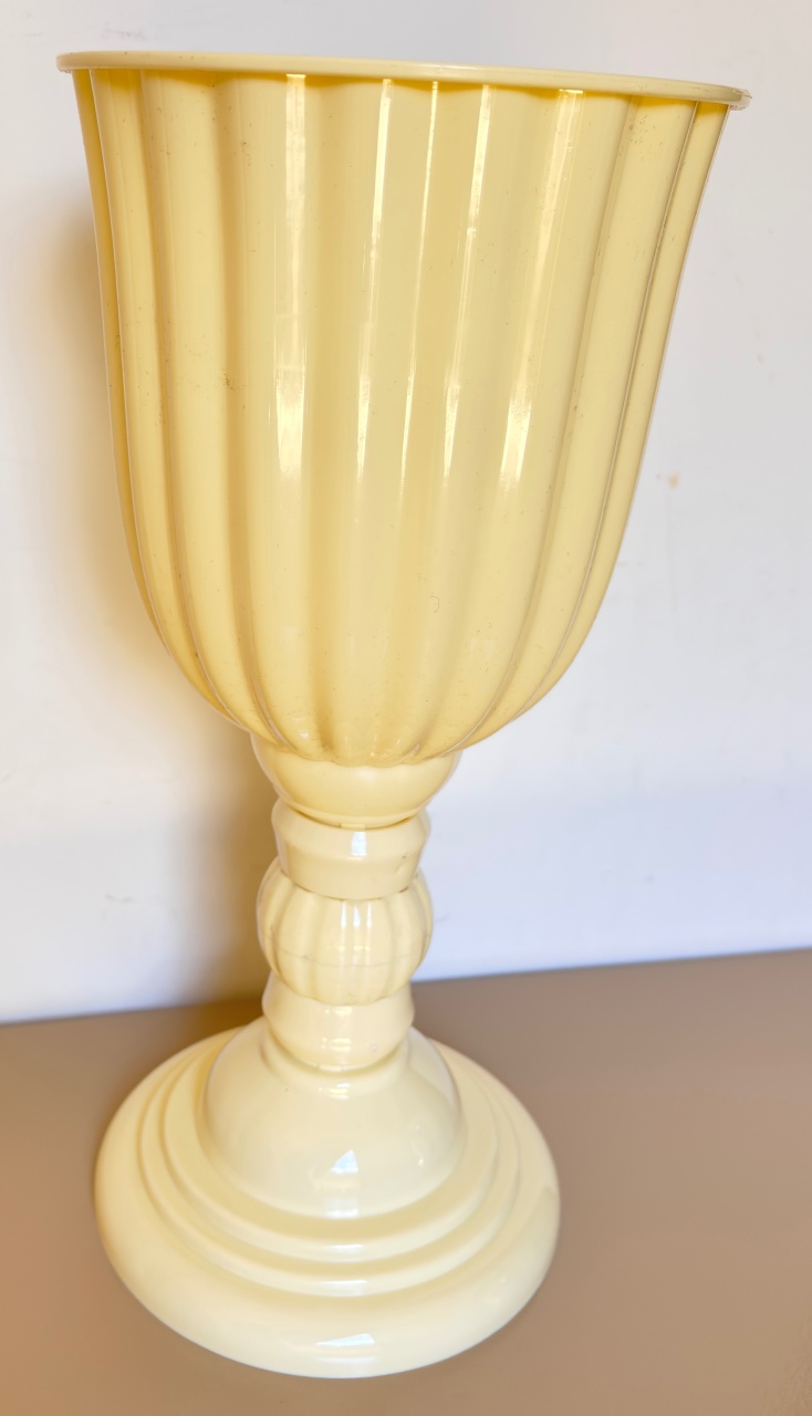 Vaso Dubai Amarelo Candy G (Locação)  - Beca Decorações