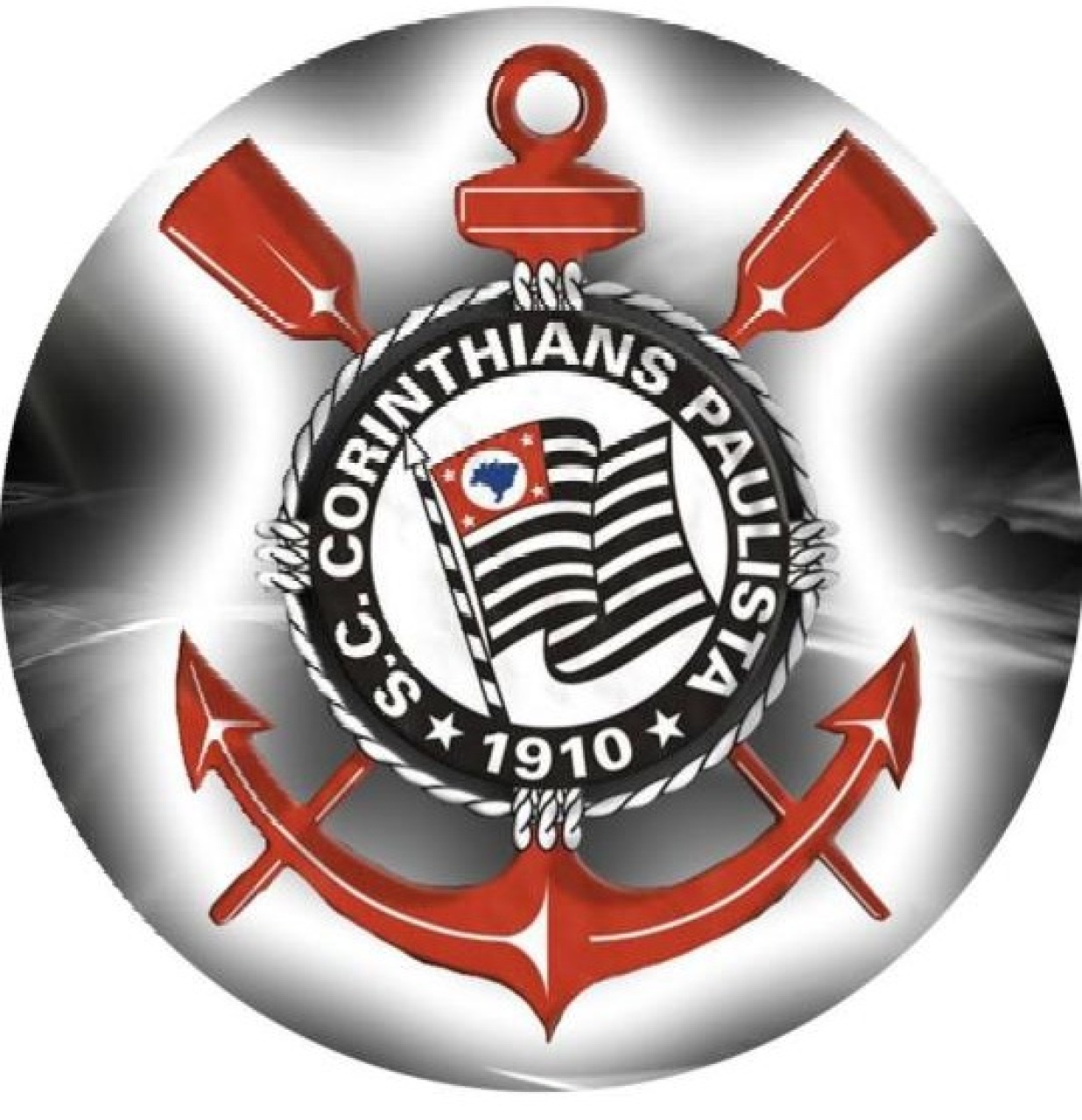 Painel Redondo Corinthians (Locação) - Beca Decorações