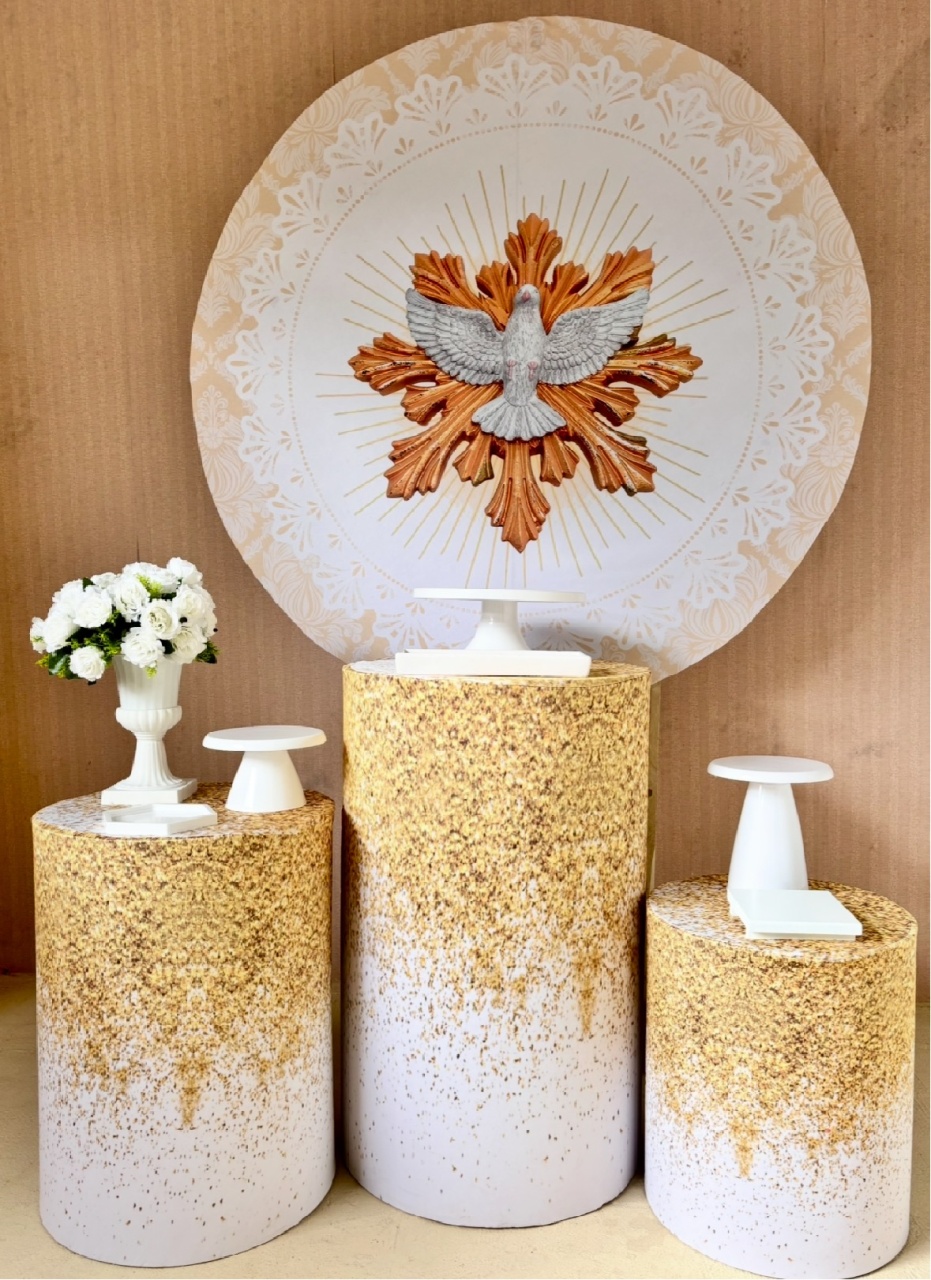 Batizado Pomba (Kit Prata 2) - Beca Decorações