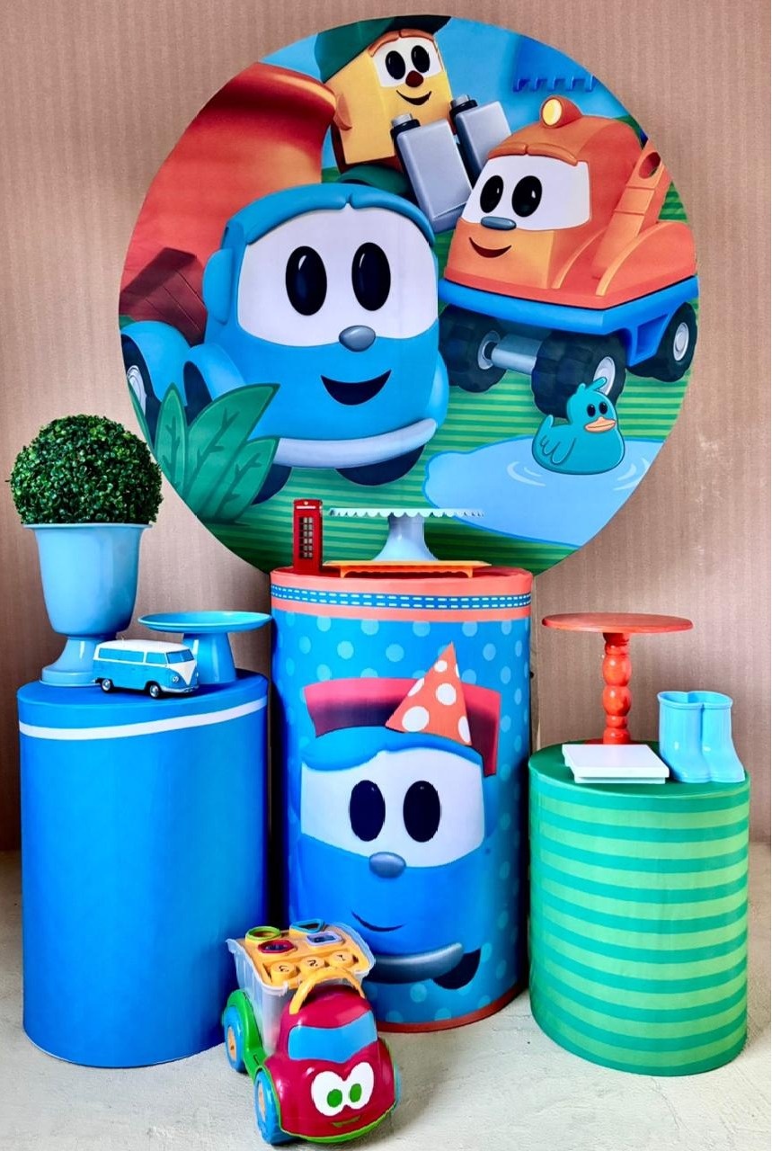 Leo O Caminhão (Kit Prata) - Beca Decorações