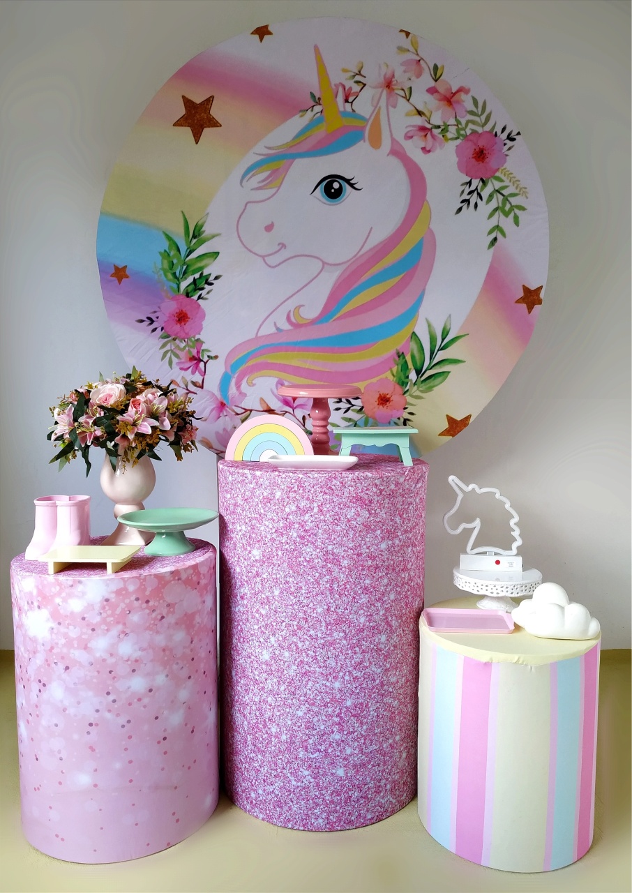 Unicórnio - Kit Prata  - Beca Decorações