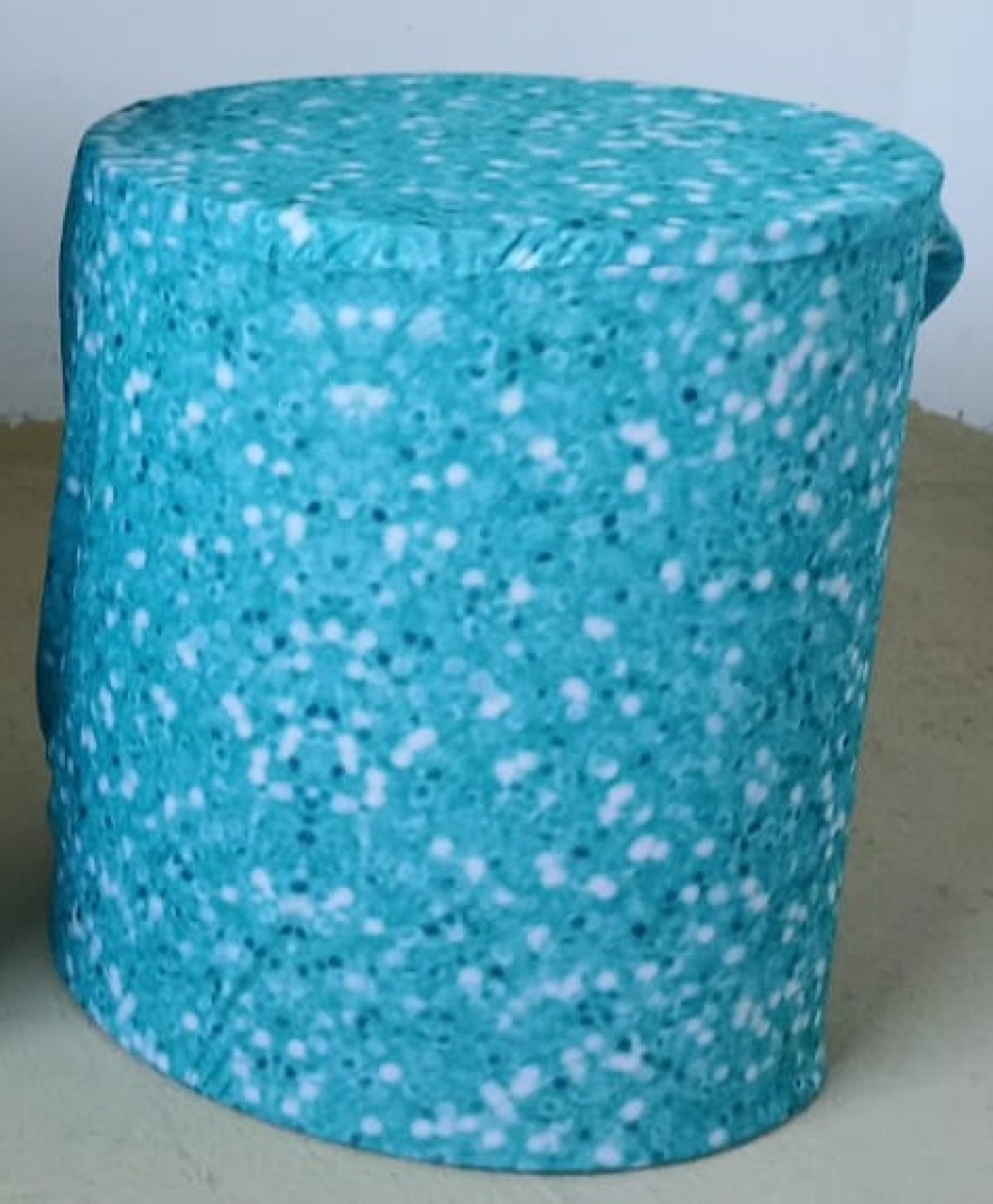 Capa de Cilindro Verde Tiffany Glitter P (Locação) - Beca Decorações