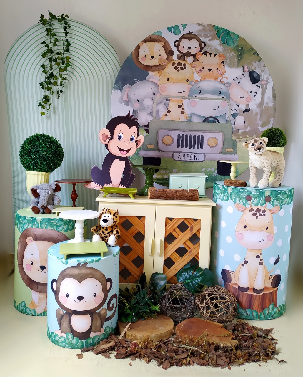 Safari Baby - Kit Diamante 3 - Beca Decorações