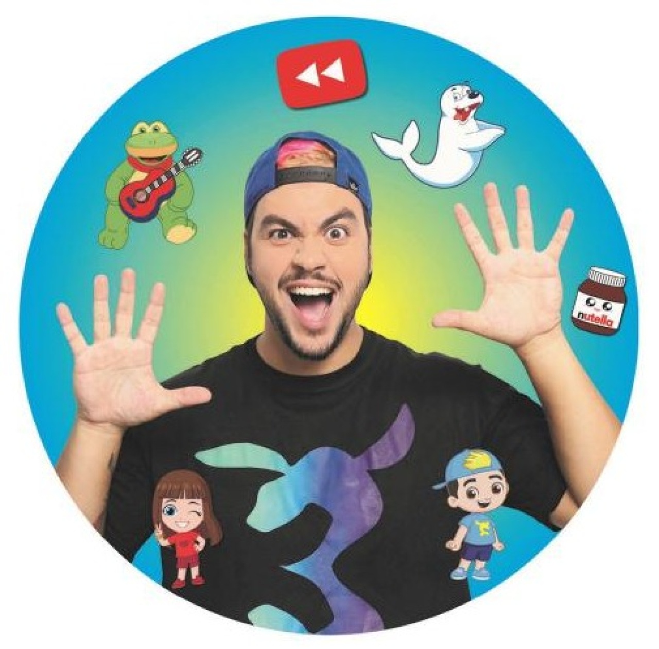 Painel Redondo Lucas Neto (Locação) - Beca Decorações