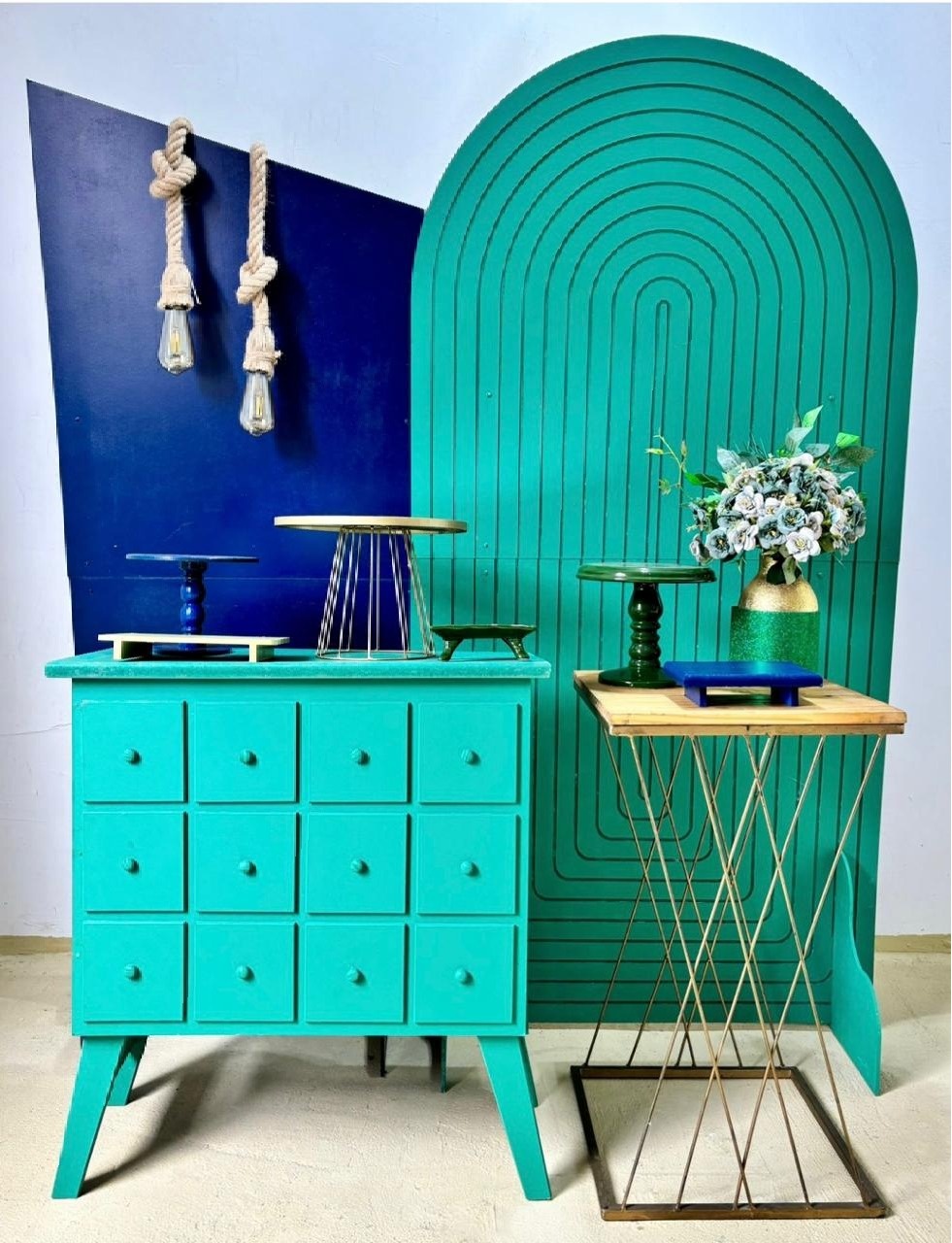 Azul E Verde (Composição) - Beca Decorações