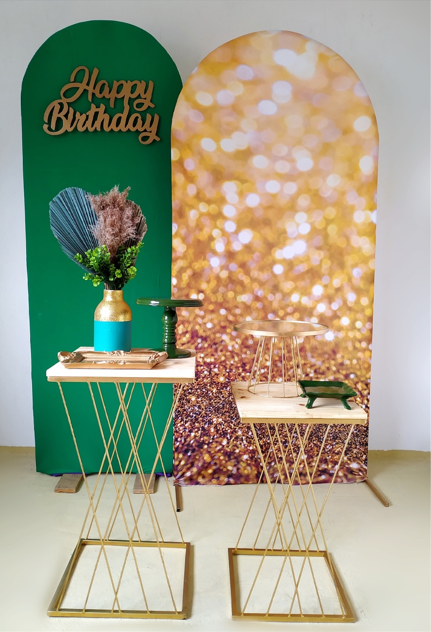 Dourado E Verde - Romano 2 - Beca Decorações