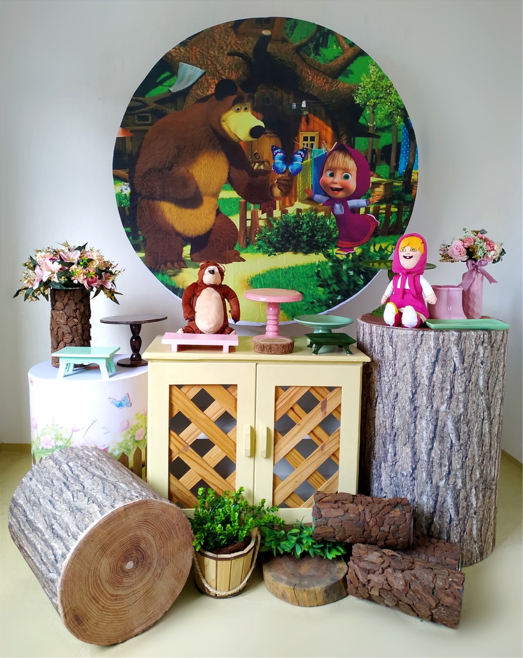 Masha E O Urso - Kit Ouro - Beca Decorações