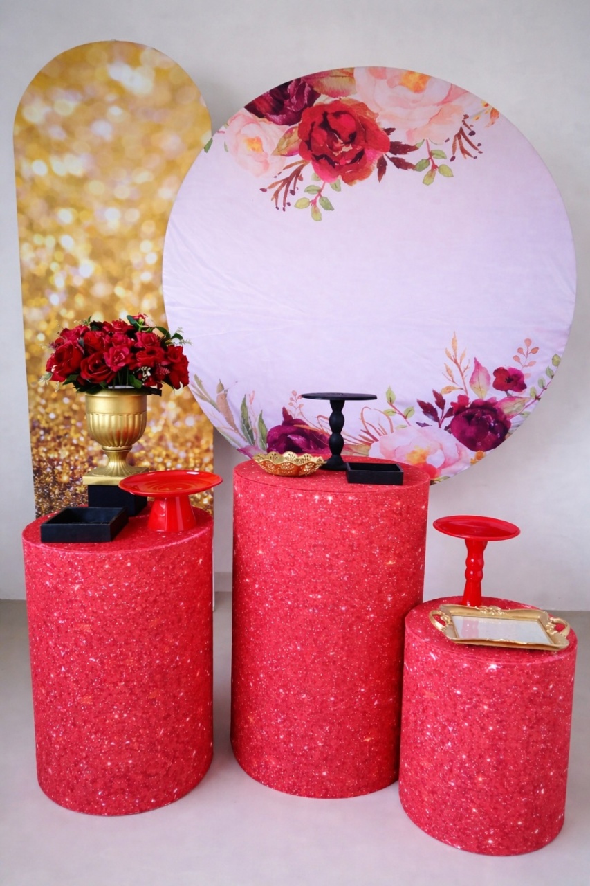 Floral Vermelho (Kit Diamante ) - Beca Decorações