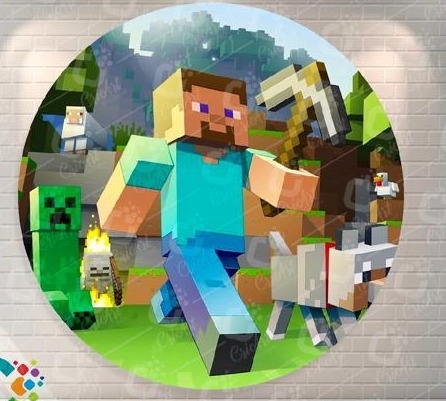 Mini Painel Minecraft - Beca Decorações