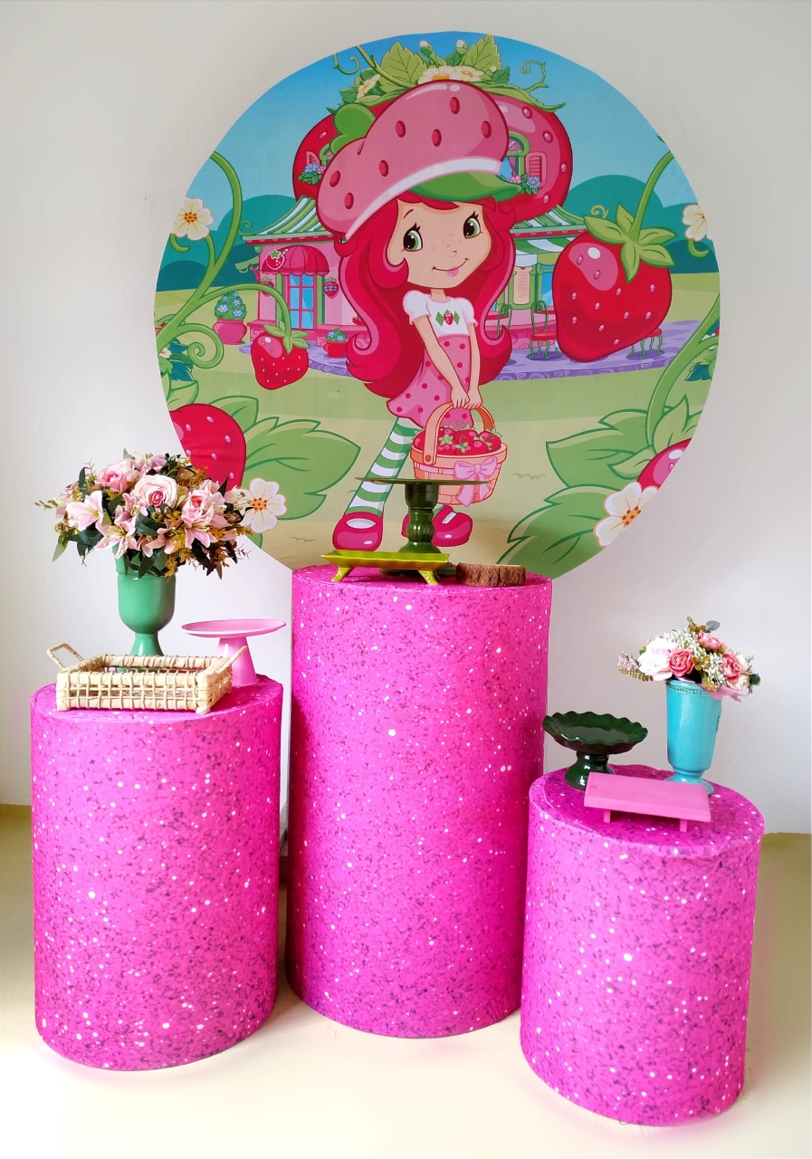 Moranguinho Rosa Pink - Kit Prata - Beca Decorações