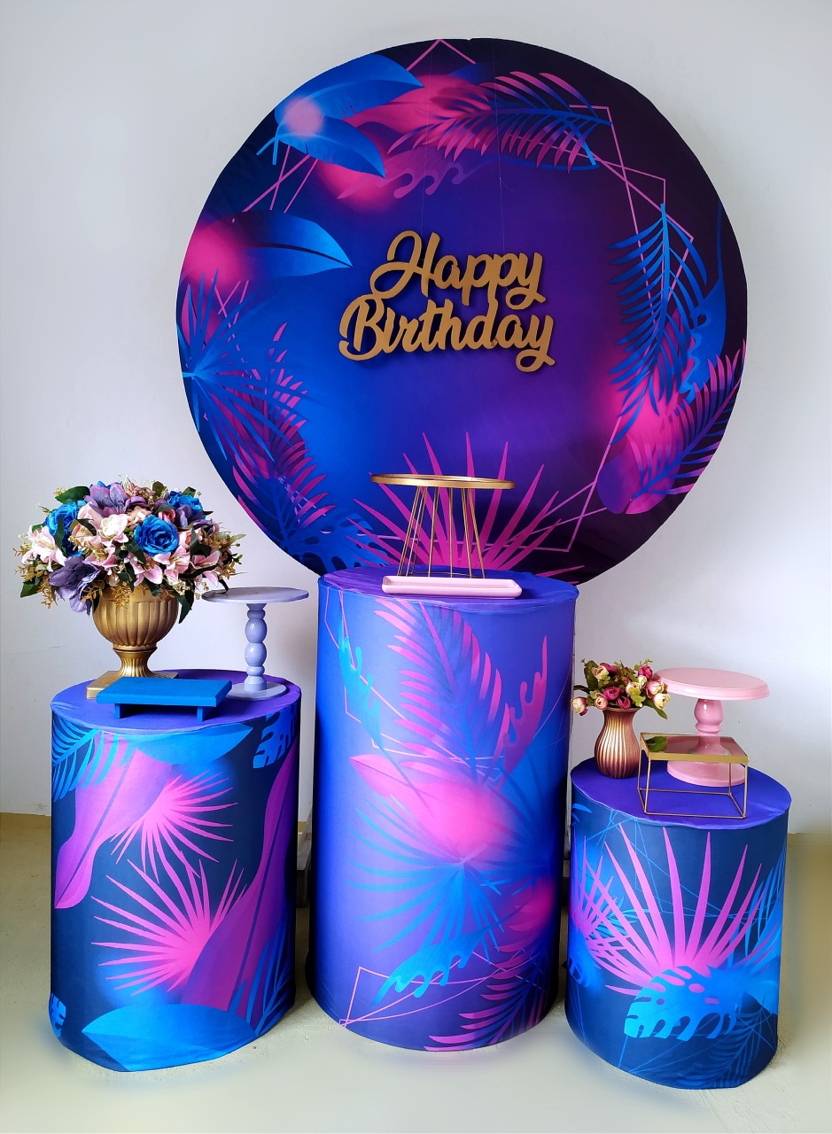 Tropical Lilás (Kit Prata) - Beca Decorações