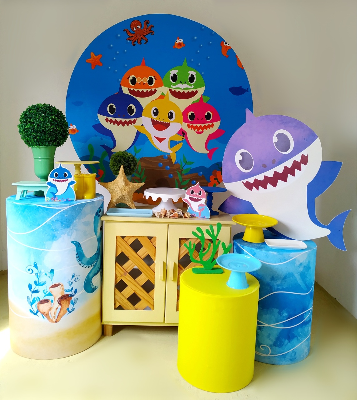 Baby Shark Menino - Kit Ouro - Beca Decorações
