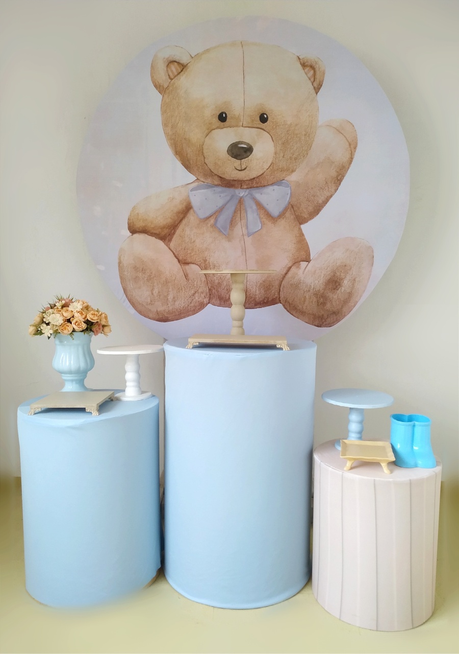 Chá de Bebê Urso - Kit Prata - Beca Decorações