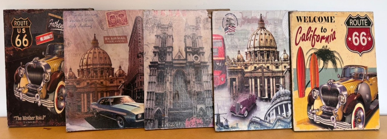 Quadros Decorativos Carros Vintage (Locação) - Beca Decorações