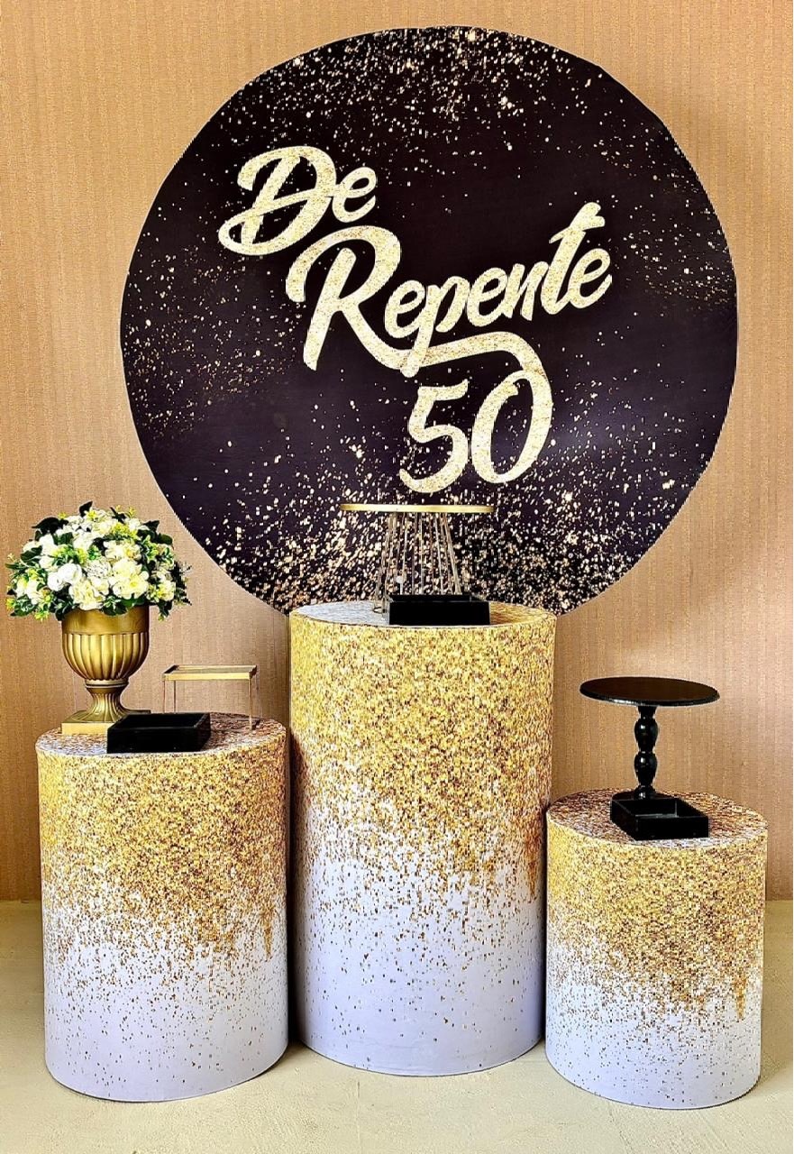 de Repente 50 (Kit Prata) - Beca Decorações