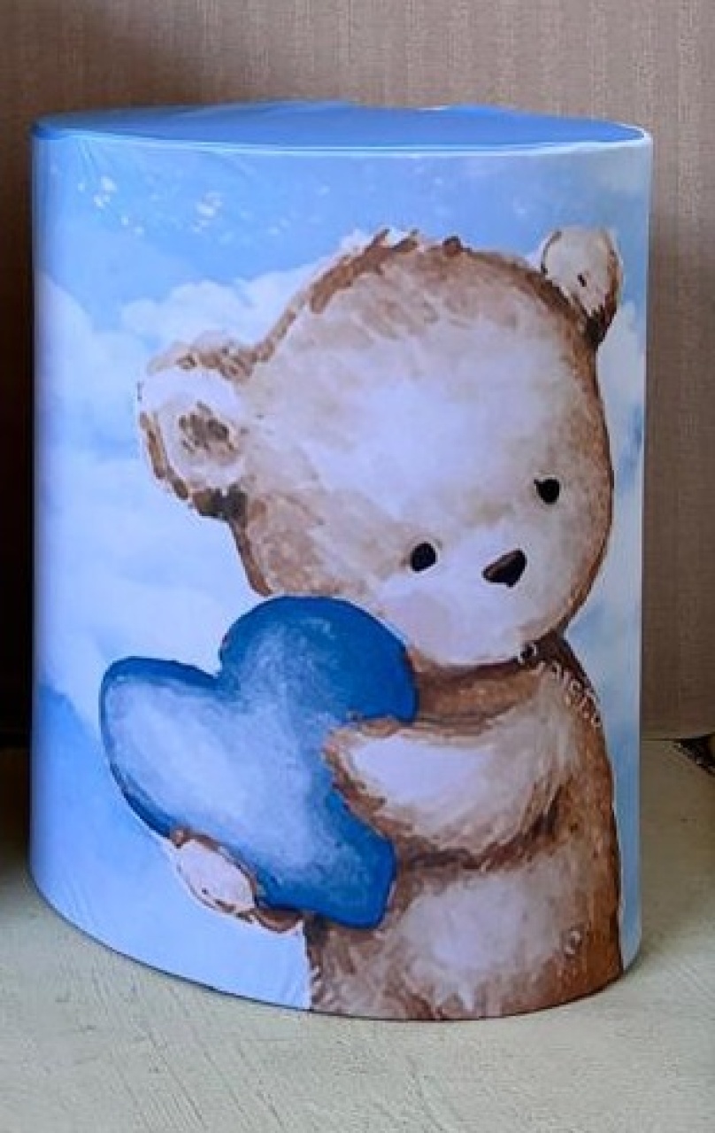 Capa de Cilindro Chá de Bebê Urso Interativo M (Locação) - Beca Decorações