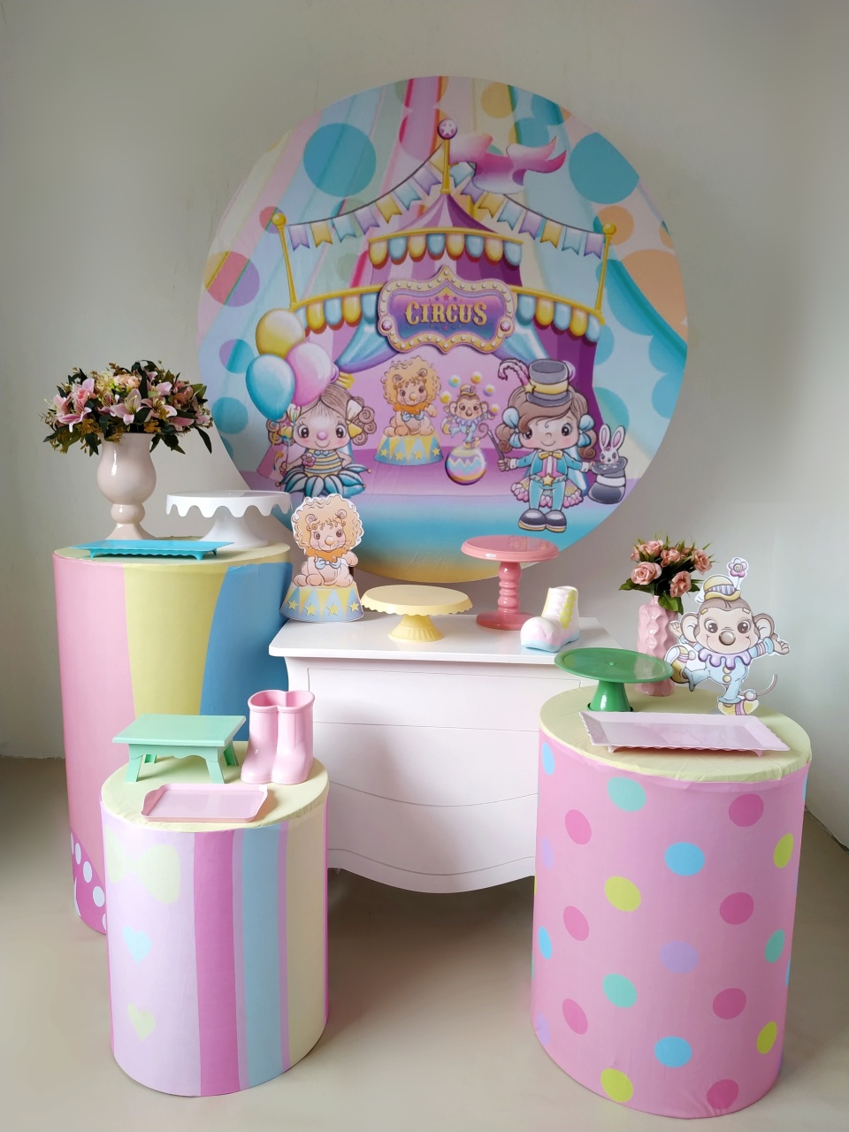 Circo Rosa - Kit Ouro - Beca Decorações