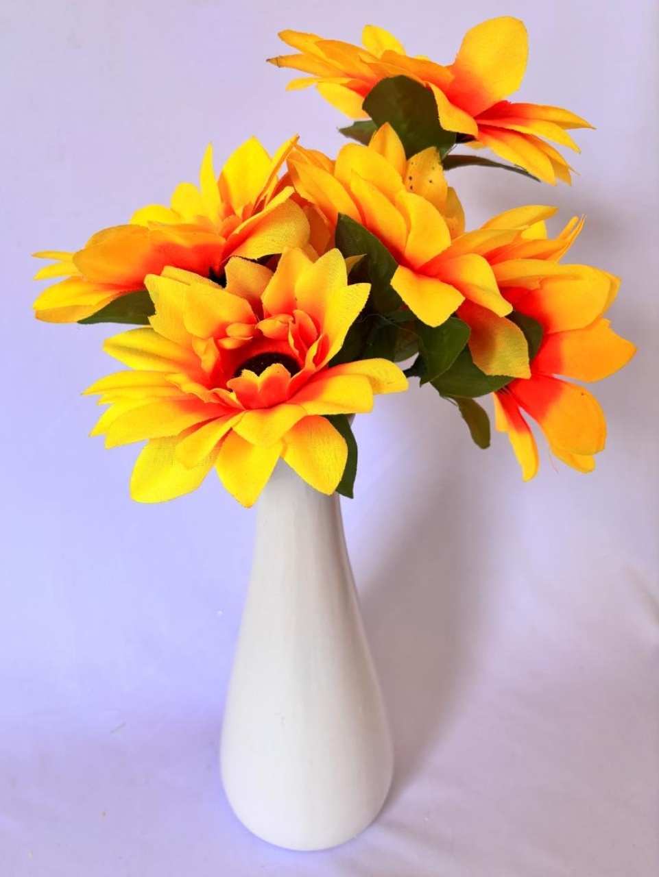 Mini Arranjo Girassol Laranja (Locação) - Beca Decorações