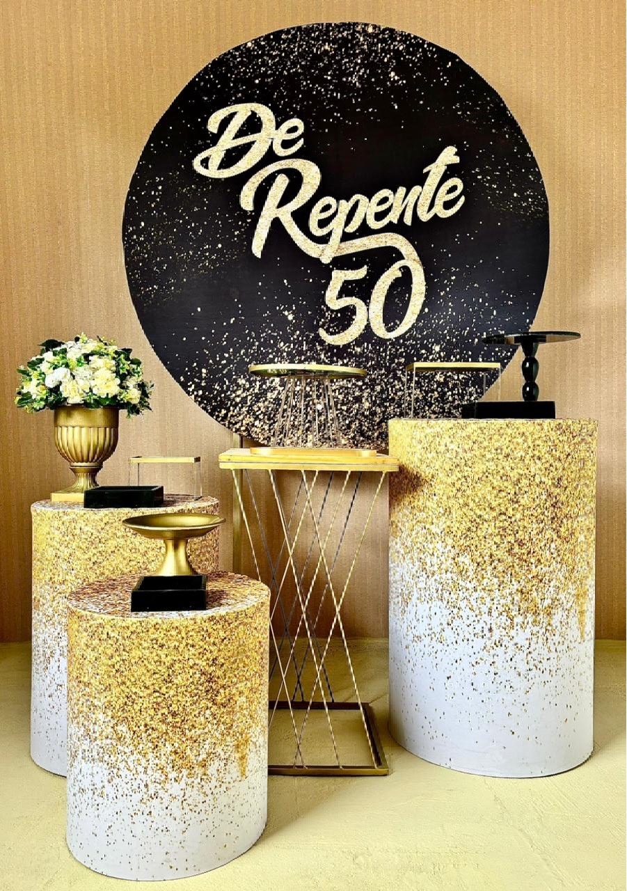 de Repente 50 (Kit Ouro) - Beca Decorações