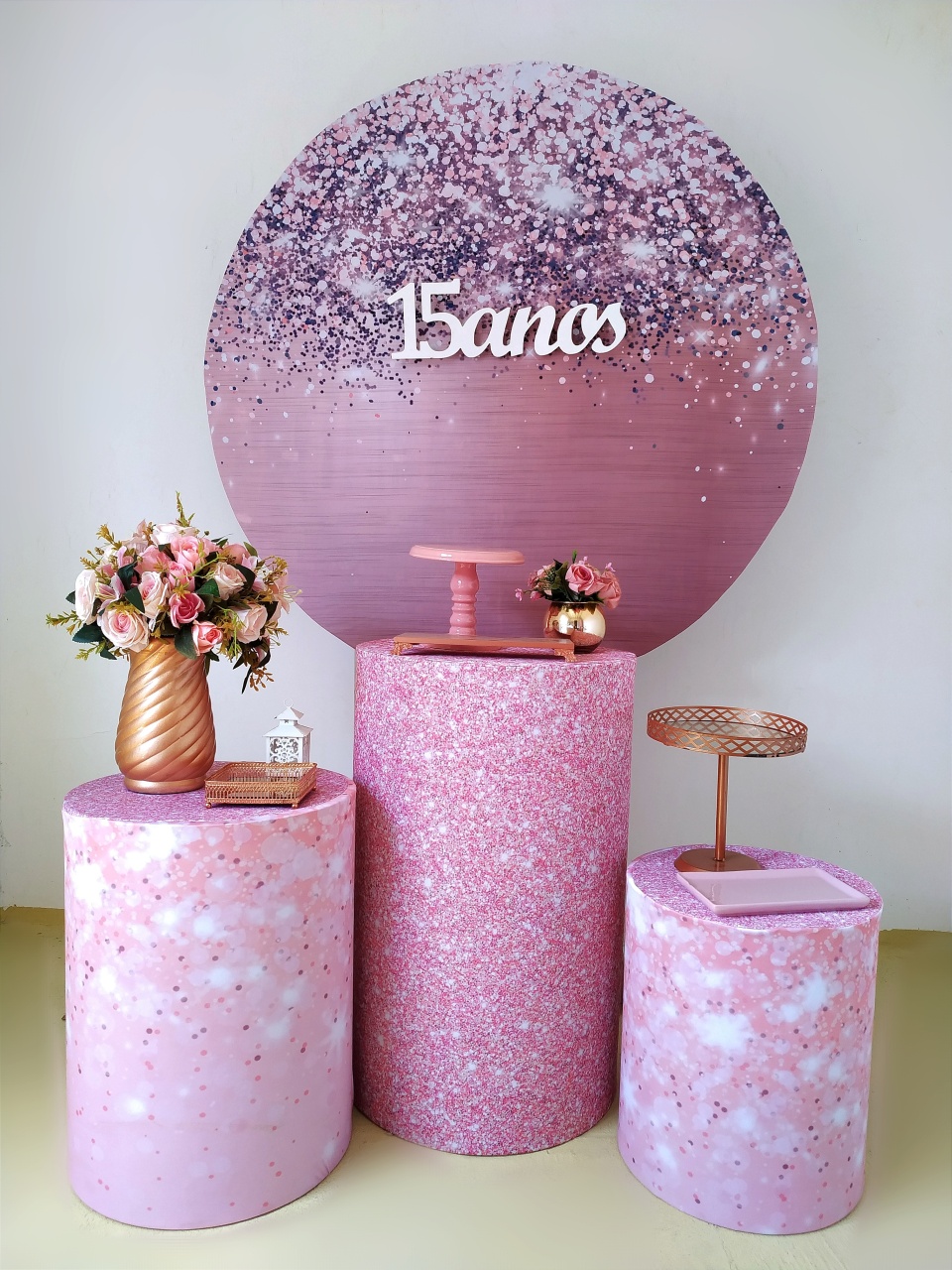 Glitter Rosê ( Kit Prata) - Beca Decorações