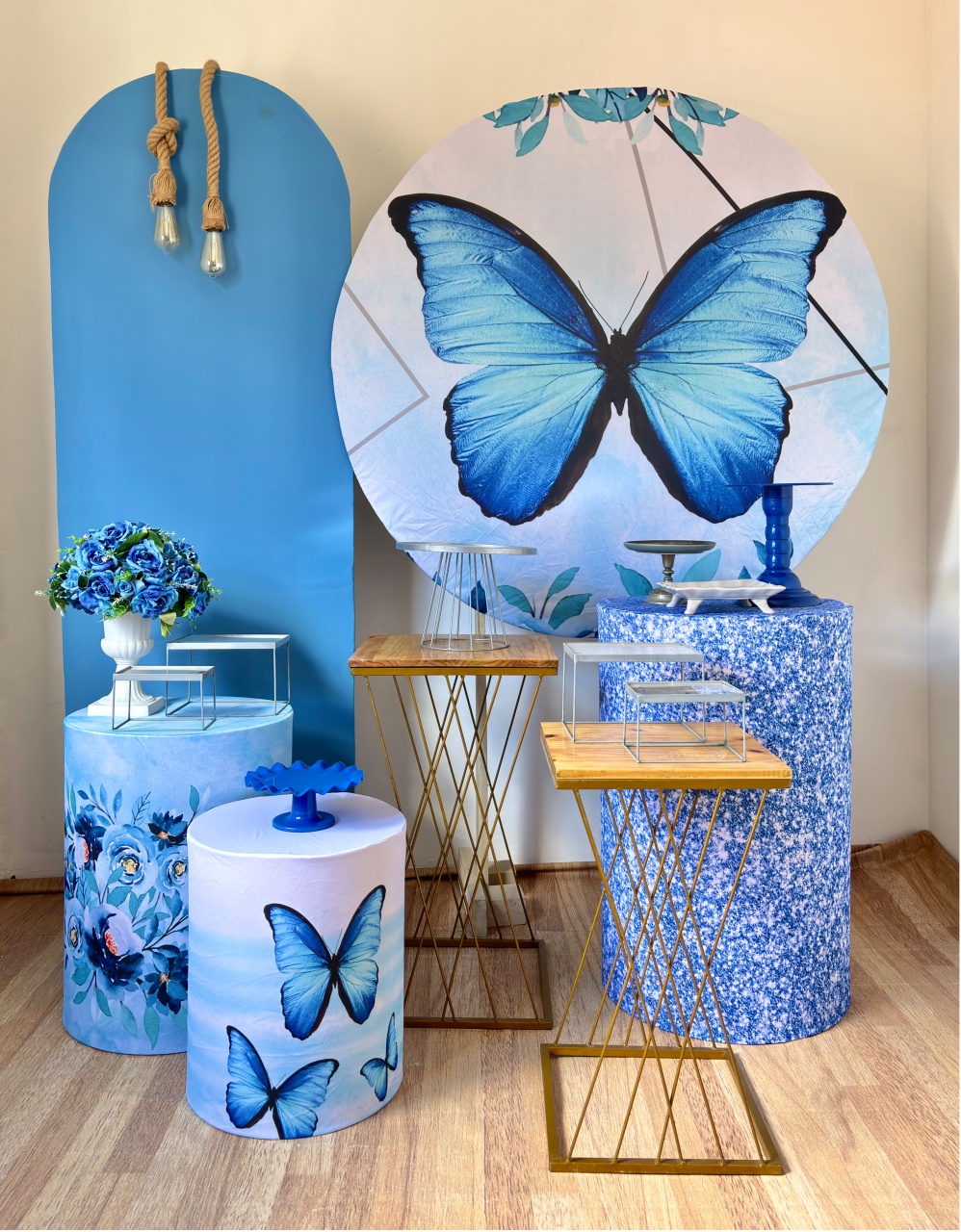 25. Borboleta Azul (Kit Diamante) - Beca Decorações
